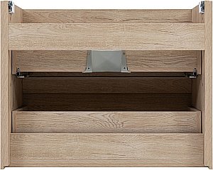 Тумба с раковиной Aquanet Милан 336384/330431 80 дуб светлый для ванной в интернет-магазине Sanbest