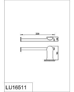 Полотенцедержатель Rush Luson LU16511 22 cm купить в интернет-магазине сантехники Sanbest