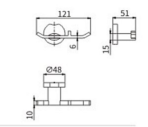 Крючок CeramaLux Loft 53901B хром купить в интернет-магазине сантехники Sanbest