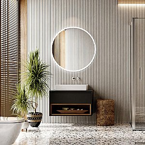 Зеркало Excellent Lumiro 80 DOEX.LU080.AC белое матовое в ванную от интернет-магазине сантехники Sanbest