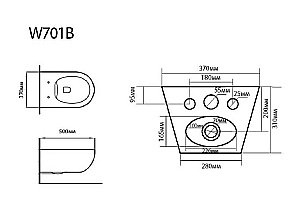 Биде Black&White Universe W-701B купить в интернет-магазине Sanbest