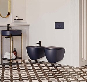 Унитаз подвесной Isvea Infinity 10NF02001SV-2Z синий матовый, безободковый купить в интернет-магазине Sanbest