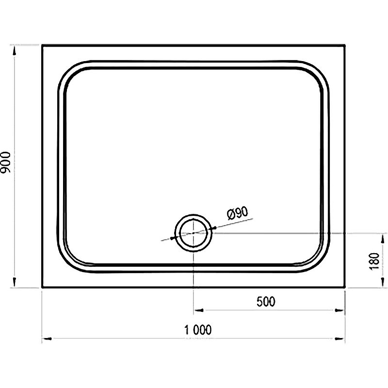 Душевой поддон Ravak Galaxy Pro Chrome Gigant 100x90 купить в интернет-магазине Sanbest