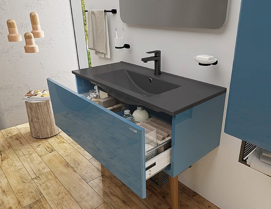 Раковина Creavit Su 100 SU100-00AM00E-0000 антрацит матовая купить в интернет-магазине Sanbest