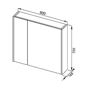Зеркальный шкаф Aquanet Латина 80 купить в интернет-магазине сантехники Sanbest