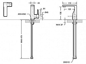 Смеситель для раковины Bravat ARC F16061C-2-ENG купить в интернет-магазине сантехники Sanbest