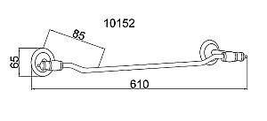 Полотенцедержатель Boheme Palazzo Nero 10152 купить в интернет-магазине сантехники Sanbest