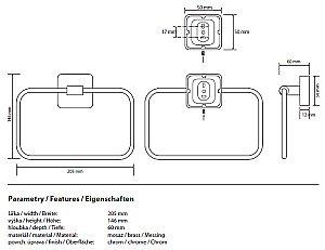 Кольцо для полотенец Bemeta Tasi 154104062 купить в интернет-магазине сантехники Sanbest