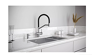 Смеситель для кухни Paulmark Rubert Ru213175-BS брашированная сталь купить в интернет-магазине сантехники Sanbest