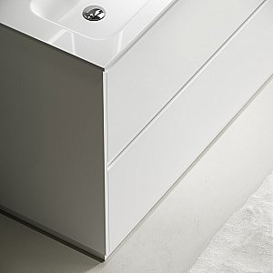 Тумба с раковиной Sancos Libra Floor 120 LB120F-2W белая для ванной в интернет-магазине Sanbest