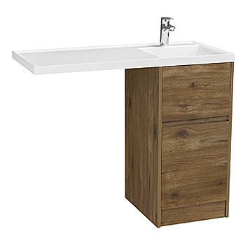 Тумба с раковиной Акватон Лондри 40 дуб рустикальный для ванной в интернет-магазине Sanbest