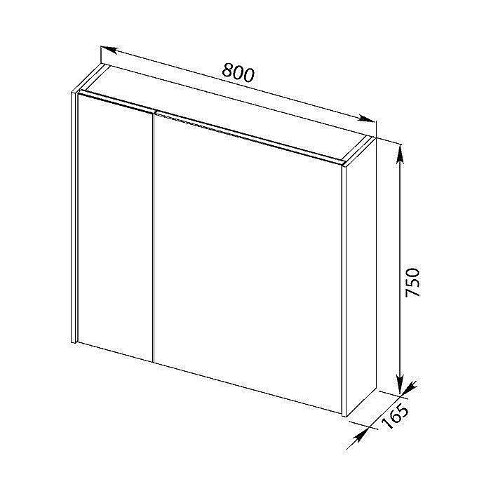Зеркальный шкаф Aquanet Латина 80 купить в интернет-магазине сантехники Sanbest