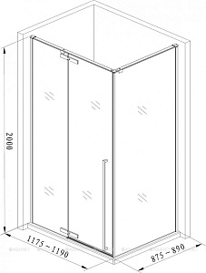 Душевой угол Aquanet Ideal AE-AXC92MB-S-C 120x90 купить в интернет-магазине Sanbest