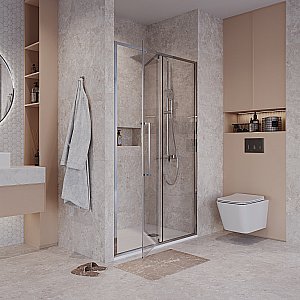 Душевая дверь Niagara Nova NG-66-11A 110 стекло прозрачное/профиль хром купить в интернет-магазине Sanbest