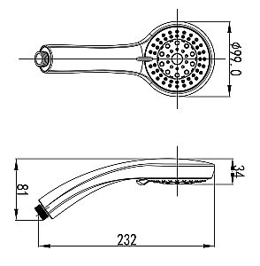 Душевая лейка Lemark LM8021C купить в интернет-магазине сантехники Sanbest