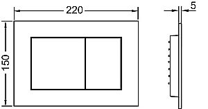 Кнопка для инсталляции TECE Now 9240403 черный купить в интернет-магазине сантехники Sanbest
