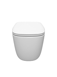 Унитаз подвесной Cezares COMFORT CZR-380-TH-TOR/SC белый, безободковый, с крышкой микролифт, слив торнадо купить в интернет-магазине Sanbest