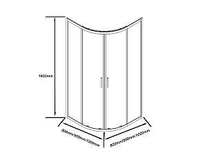 Душевой уголок Good Door CUBE 90х90 R-90-C-B стекло прозрачное/профиль черный матовый купить в интернет-магазине Sanbest