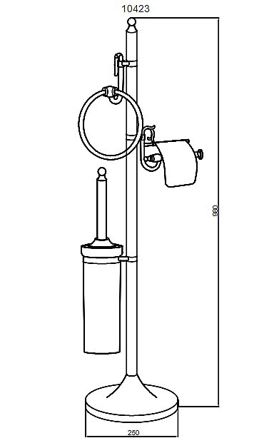 Стойка для ванной Boheme Imperiale 10423 купить в интернет-магазине сантехники Sanbest
