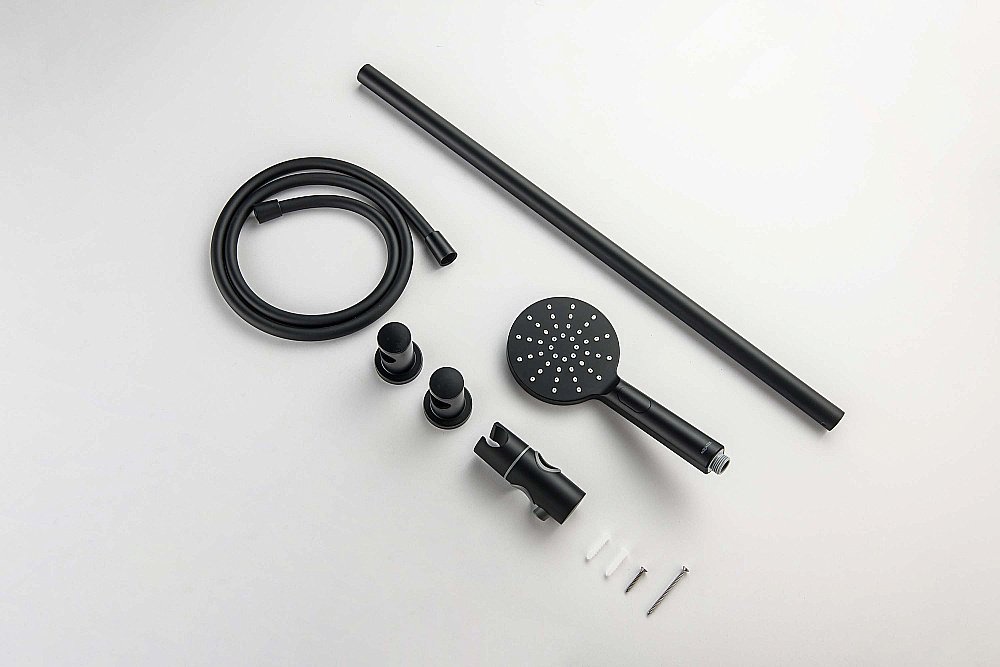 Душевой гарнитур Aquatek Оберон AQ2016MB черный матовый купить в интернет-магазине сантехники Sanbest