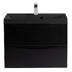 Тумба с раковиной BelBagno 70 MARINO-700-2C-SO-NL-P+BB700/450-LV-ART-AST-NERO Nero Lucido для ванной в интернет-магазине Sanbest
