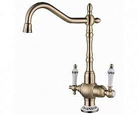 Смеситель для кухни Zorg Sanitary ZR 336 YF-50 BR Бронза купить в интернет-магазине сантехники Sanbest