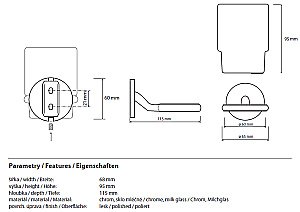 Стакан для зубных щеток Bemeta Alfa 102410012 купить в интернет-магазине сантехники Sanbest
