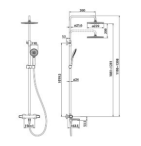 Душевая система Iddis Torr TORSBBTi06-S глянцевый хром купить в интернет-магазине сантехники Sanbest
