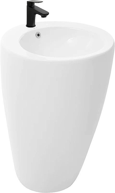 Раковина напольная WeltWasser WW LEERBACH 4949 GL-WT 49 белая купить в интернет-магазине Sanbest