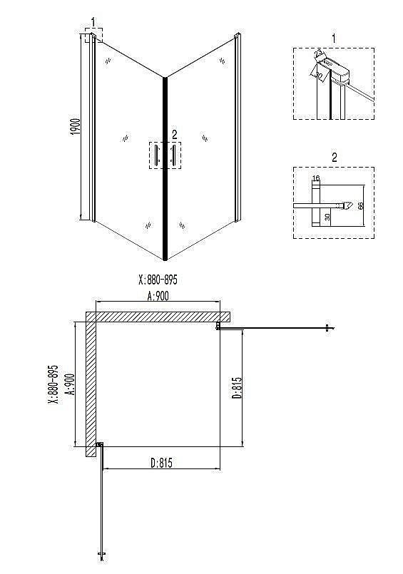Душевой уголок Niagara Nova NG-6603-08 90x90 купить в интернет-магазине Sanbest