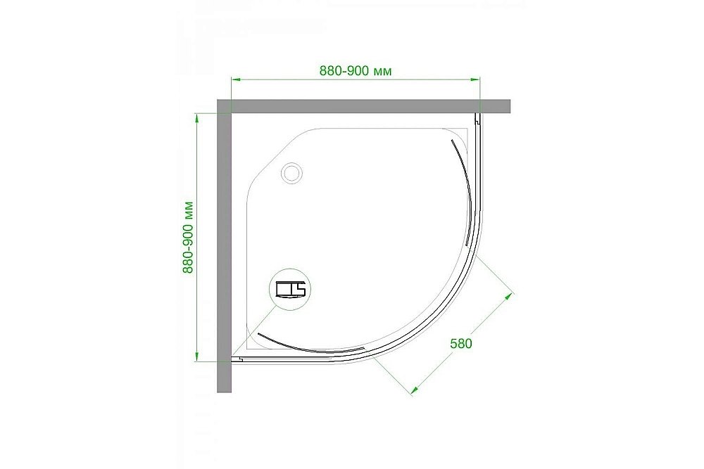 Душевой уголок Royal Bath RBHKD-T-BL 90х90 прозрачный купить в интернет-магазине Sanbest