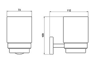 Стакан Aquatek Бетта AQ4604CR хром купить в интернет-магазине сантехники Sanbest