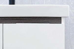 Тумба с раковиной Акватон Рене 60 белая/грецкий орех для ванной в интернет-магазине Sanbest