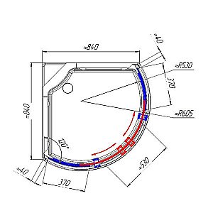 Душевая кабина Радомир Паола 1 93х93 1-05-6-0-0-0570 стекло прозрачное/профиль черный купить в интернет-магазине Sanbest
