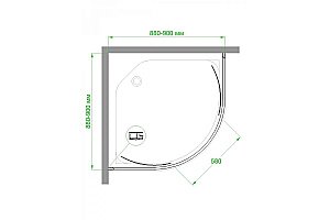 Душевой уголок Royal Bath RBHKD-T-BL 90х90 прозрачный купить в интернет-магазине Sanbest