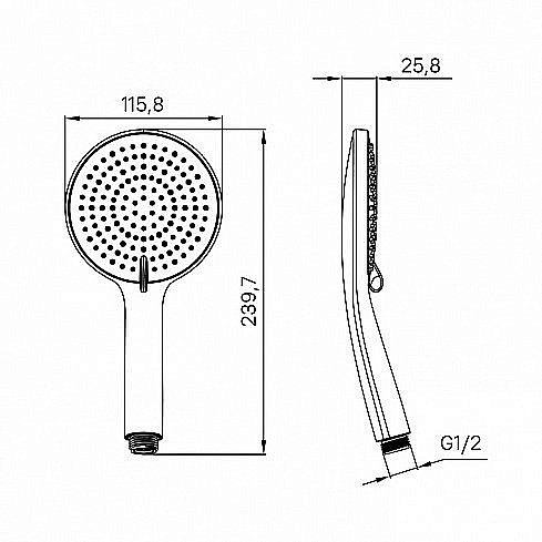 Душевая лейка Iddis Optima Home OPH3F0Wi18 белая купить в интернет-магазине сантехники Sanbest
