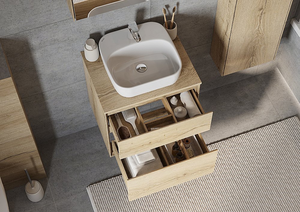 Раковина накладная Акватон Одри 42 1WH501709 белая купить в интернет-магазине Sanbest