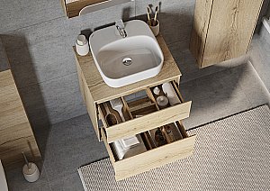 Раковина накладная Акватон Одри 42 1WH501709 белая купить в интернет-магазине Sanbest