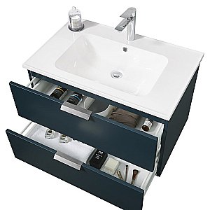 Тумба с раковиной Orans BC-0901 80 Matt Ocean Blue для ванной в интернет-магазине Sanbest
