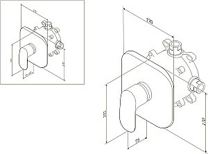 Смеситель для душа AM.PM Sensation F3075000 купить в интернет-магазине сантехники Sanbest