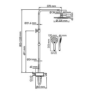 Душевая система WasserKraft Aller SET2650 Thermo хром/Белый Soft-touch купить в интернет-магазине сантехники Sanbest