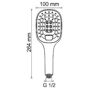 Душевая лейка WasserKRAFT A062 купить в интернет-магазине сантехники Sanbest