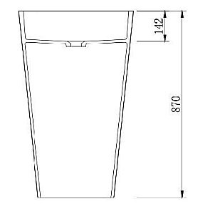 Раковина напольная NT Bagno Marmolado 51 NT606 белая матовая купить в интернет-магазине Sanbest