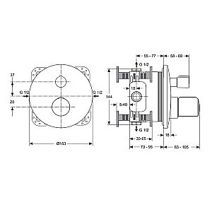 Термостат Ideal Standard Melange A4891AA купить в интернет-магазине сантехники Sanbest