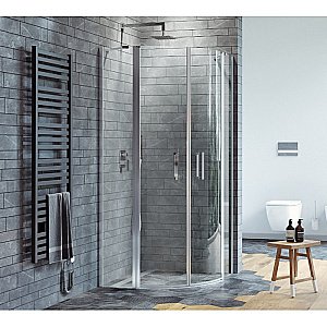 Душевой уголок полукруг Excellent Mazo 100х100 стекло прозрачное/профиль хром купить в интернет-магазине Sanbest