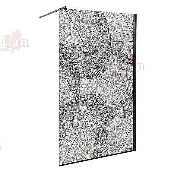 Душевое ограждение AvaCan MB100 профиль черный/стекло прозрачное с рисунком купить в интернет-магазине Sanbest