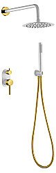 Душевая система Boheme Uno 464-WG белый/золото купить в интернет-магазине сантехники Sanbest