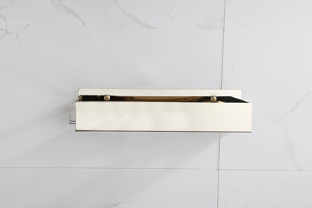 Полка с двумя крючками Boheme Q GOLD 10965-G золото купить в интернет-магазине сантехники Sanbest