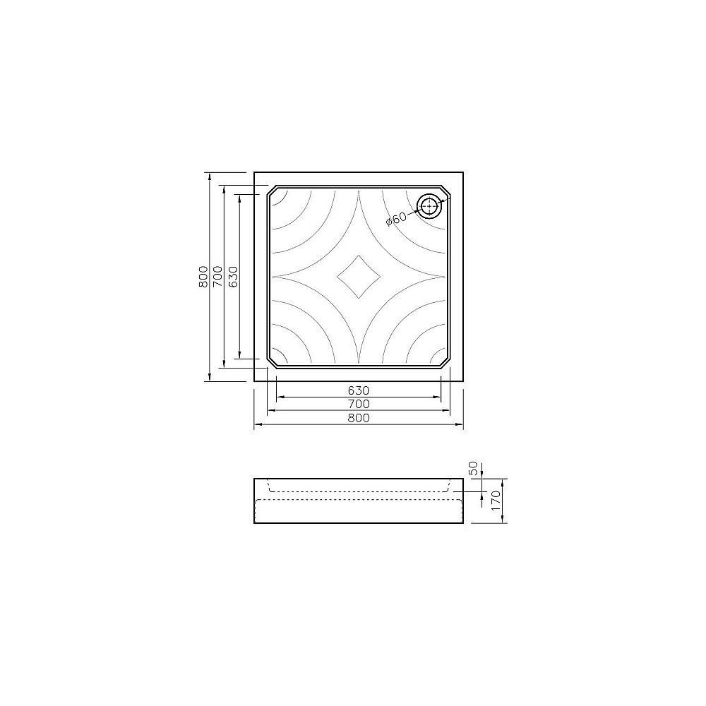 Душевой поддон Koller Pool GRACE90SH 90x90 акрил купить в интернет-магазине Sanbest