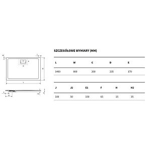 Душевой поддон Excellent Lavano 140x80 черный купить в интернет-магазине Sanbest